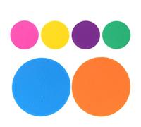 UTHCLO 6pcs Plastic round Flat Cones for Soccer and Basketball Training, Lightweight and Easy Placement Agility Dots for Football Party Decor and Tactical Exercises, for Football Practice