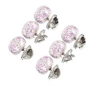 UTHCLO 6Pcs Removable Invisible Press Studs Purple Pearl Skirt Buttons Clothing Accessories Safety Collar Corsages Decorative Brooch Pins for Cardigans and Scarves