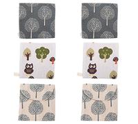UTHCLO 6pcs Sanitary Napkin Storage Bags Nursing Pad Holders Washable Portable Cotton Storage Bag for Underwear and Sanitary Towels Creative Pattern Fashion Design for Assorted Style