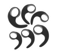 UTHCLO 6Pcs Silicone Earbud Clip Hooks Sports Earphone Ear Wings Comfortable Anti-slip Ear Clips for Headphones Black Large Medium Small for Secure Fit and Outdoor Use