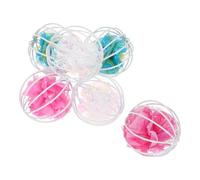 UTHCLO 6pcs Soft Cat Interactive Cat Ball Sound Interaction Bite-resistant Crinkle Paper and Abs Material Indoor Pet for Interactive Fun with The Owner and Solo Play Suitable