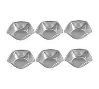 UTHCLO 6pcs Star-Shaped Cake Molds Baking Tool for Jelly Pudding Cupcakes Muffins DIY Kitchen Bakeware Non-Stick Anodized Baking Cups for Dessert Making