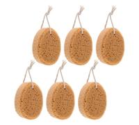UTHCLO 6pcs Ultra Soft Exfoliating Bath Sponges Honeycomb Body Shower Scrubber with Hanging Rope for Deep Cleansing and Gentle Skin Care Suitable for Adults
