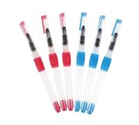 UTHCLO 6pcs Water Brush Pen Portable Refillable Watercolor Brushes with Water Reservoir Consistent Flow Pointed Tips for Sketching Calligraphy Outdoor Painting for Beginners Artists