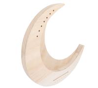 UTHCLO 7 String Lyre Harp Moon Shaped Musical Instrument for Adults Wooden Body DIY Assembly Harp with Smooth Edges Sweet Sound Beginner-friendly Creative Crescent Design