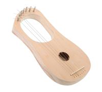 UTHCLO 7 Strings DIY Wooden Lyre Harp Kit String Instrument with Tuning Tools and Saddle for Music Craft Projects Unfinished Basswood for Painting and Home Decoration Suitable for