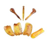 UTHCLO 7pcs Gua Sha Massage Stick Facial Body Care Tool Massaging Board Scrapping Board Skin Massager for Self Care