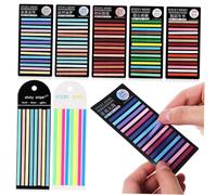 UTHCLO 8 Packs Fluorescent Highlighter Strips Transparent Sticky Page Tabs for Annotating Books Reusable Removable Index Markers for Reading Notes and Research Reports