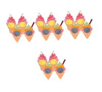 UTHCLO 8 pcs Ice Cream Glasses Summer Party Props Hawaiian Themed Funny Cartoon Sunglasses for Adults Beach Masquerade Festival Accessory