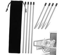UTHCLO 8 Pcs Stainless Steel Bottle Holders Dishwasher Rack Insert Sticks with Rubber Caps for Glass and Soda Bottles Anti-tip Design Compatible with Dishwashers Rust-resistant Drying