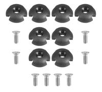 UTHCLO 8 Sets Black Kayak Rope Buckles with Screws, Plastic Canoe Line Guide Marine Deck Fittings for Kayak Rigging and Boat Accessories