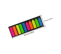 UTHCLO 8 Sets Colorful Self-adhesive Pet Sticky Page Tabs and Arrow Index Flags, 200 Sheets Annotation Markers for Notebooks and Book Reading, Office and School Paper Page Markers