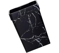 UTHCLO 8l Marble Pattern Waste Bin with Recessed Handle, Small Plastic Trash Can for Kitchen and Bathroom, Home Living Room Garbage Basket for Office Use