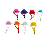 UTHCLO 8pcs Adjustable Colorful Bird Hats Decorative Portable Chicken and Parrot Caps Lightweight Pet Accessories for Small Poultry and Exotic Birds