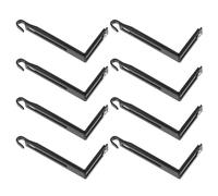 UTHCLO 8pcs Adjustable Compartment Hooks Adjustable Partition Hanger Over Door Hanger Over Door Coat Mirror Hook Black