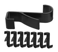 UTHCLO 8pcs Black Matte Wall Mounted Hooks for Bathroom Kitchen Bedroom Plastic Towel Coat Hat Key Holders Space Saving Organizer for Shower Living Room