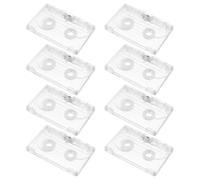 UTHCLO 8pcs Empty Audio Tapes Blank Cassette Tape 3.94x2.56x0.51in Plastic Vintage Classic Retro Style Recording Party Favor for Home Decor Collectors and Music Enthusiasts