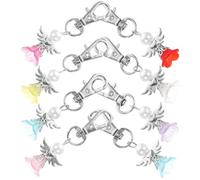UTHCLO 8pcs Guardian Angel Wing Keychains Wedding Favors Hanging Key Rings Creative Angel Pendant Set for Party Decorations Random Color