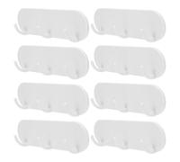 UTHCLO 8Pcs Magnetic Hooks for Kitchen Utensils Strong Hold No-Drill Removable Storage Hangers for Fridge Metal Surfaces Towel Coat Organization Three-Hook Style