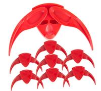 UTHCLO 8Pcs Melon Seed Opener with Smart Anti-Pinch Design Quick Shelling Nut Peeler Tool Portable Red for Effortless Sunflower Seed Shelling and Teeth Protection
