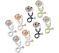 UTHCLO 8pcs Nurse Doctor Brooches Set Graduation Gifts, Stethoscope Shaped Alloy Brooch with Beautiful Attractive Look, Easy to Match and Don't Fade Easily for Formal and Casual Occasions