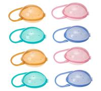 UTHCLO 8pcs Plastic Baby Pacifier Holder Case with Portable Handle Design, Lightweight Pacifier Protective Box Suitable for Travel and Use Around House Random Color