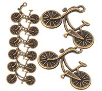 UTHCLO 8Pcs Retro Metal Bicycle Charms with Hanging for DIY Jewelry Making Vintage Crafting Bike Pendants for Accessories and Decorations