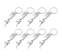 UTHCLO 8pcs Stainless Steel Animal Keychain Set Featuring Kangaroo, Sheep, and Koala Designs, Lightweight and Portable Silver Key Rings for Bags and Keys, for Travel and Gifting