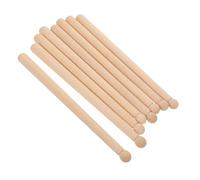 UTHCLO 8pcs Wood Drumsticks for Electronic and Marching Drums Handmade Solid Wood Snare Sticks with Slip Grip Natural Finish Beginner Drumsticks for Daily Practice