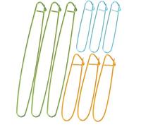 UTHCLO 9Pcs Aluminium Household Stitch Holders with Secure Fastener Smooth Surface Cable Marker Buckles for Crochet Knitting Projects DIY Knitting Essential for Travel and Random Color
