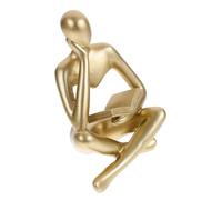 UTHCLO Abstract Thinker Statue Resin Craft Modern Reader Figurine Minimalist Sculpture Home Office Desktop Decoration for Study Bookshelf