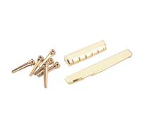 UTHCLO Acoustic Guitar Bridge Pins and Bridge Saddle Easy to Use Brass 8pcs Lightweight Design Resonance Enhancement for Classical and Folk Guitar