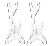 UTHCLO Acrylic Double-layer Flute and Clarinet Display Stand Holder, Desktop Bamboo Flute Organizer Rack for Wind Instrument Storage, 1 Pair