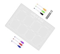 UTHCLO Acrylic Memo Board Transparent Dry Erase Whiteboard for Desk with Whiteboard Markers and Push Pins Smooth Polished Surface Weekly Planner for Home Office Organization