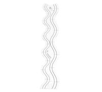 UTHCLO Acrylic Quilting Ruler Transparent Sewing Template with Wavy Edge for Patchwork and Clothing Crafting Lightweight Quilting Template for Tailors and Beginners