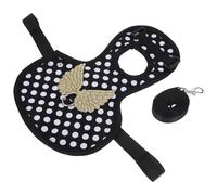 UTHCLO Adjustable Black Canvas Chicken Duck Goose Harness and Cape Warm Comfortable Fit, Unique Outdoor Autumn Vest for Rooster and Hen Protection