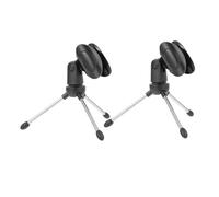 UTHCLO Adjustable Desktop Microphone Tripod Stand with Clip 2pcs Metal and Plastic Tabletop Mic Holder Bracket Built to Last for Video Recording and Classroom Use