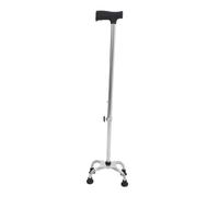 UTHCLO Adjustable Ergonomic Walking Cane with Flat Four-prong Base for Seniors and Adults Anti-slip Stability Support Stick for Men Women Extendable Height for Enhanced Balance and Safety