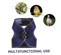 UTHCLO Adjustable Light Blue PU Leather Bird Clothes Hen Saddle Apron Parrot Flight Suit Lightweight Breathable Bird Vest for Parties Outdoor Events Training