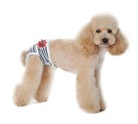 UTHCLO Adjustable Pet Menstruation Pants for Female Dogs Breathable Stripe Pattern Sanitary Diaper Comfortable Puppy Diapers to Protect Home Furnishings Black