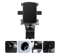 UTHCLO Adjustable Phone Bracket Navigator Bracket for Car Universal Car Phone Rack for Automobile Dashboards and Sunshield Simple Elegant Design Fits 3-7 Inch Smartphones Black