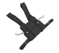 UTHCLO Adjustable Radio Chest Holder Vest Bag for Men Multifunctional Tactical Safety Chest Pack with Three Front Pockets Reflective Black Small for Hiking Camping Fishing Outdoor Work