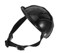 UTHCLO Adjustable Small Dog Helmet with Strap, Black Hard Plastic Pet Motorcycle Helmet for Bike Riding and Outdoor Travel Safety