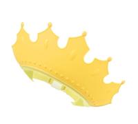 UTHCLO Adjustable Waterproof Children Shower Hat in Yellow, Crown Shape Hair Wash Cap Made of Soft TPE, Prevents Shampoo and Water from Entering Eyes, Ears Or Mouth, for Baby Bath Time