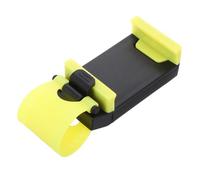 UTHCLO Adjustable Yellow Car Steering Wheel Phone Holder Mobile Rack Cradle Hands Compatible with Various Smartphones for Easy Installation and Stylish Interior