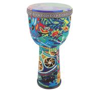 UTHCLO African 8-inch Djembe Drum Hand Percussion Instrument for Adults Lightweight 8" Hand Drum Elephant Design Beginner African for Music Education and Cultural Play