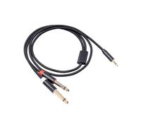 UTHCLO Aluminum Alloy Gold Plated to Dual Stereo Audio Extension Cable with Cotton Woven Net Sound Signal Adapter for Sound Bar and Audio Connection