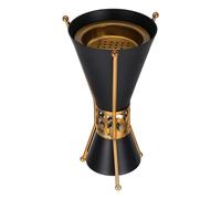 UTHCLO Arabian Style Incense Burner Black Metal Handheld Censer Middle Eastern Tabletop Bukhoor Holder for Ramadan Eid Festival Home Yoga Spa Office
