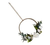 UTHCLO Artificial Lily Wreath White Door Pendant Realistic Flower Garland Wall Hanging Decorative Tapestry for Home and Garden Décor