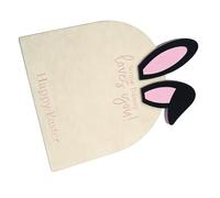 UTHCLO Baby Hand and Footprint Kit with Easter Bunny Design, Wooden Memory Keepsake Ornament for Newborns, Sturdy Craftsmanship and Pink Colour, for Nursery Or Child's Room Decoration